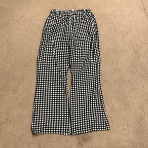 American eagle gingham print linen flared pants